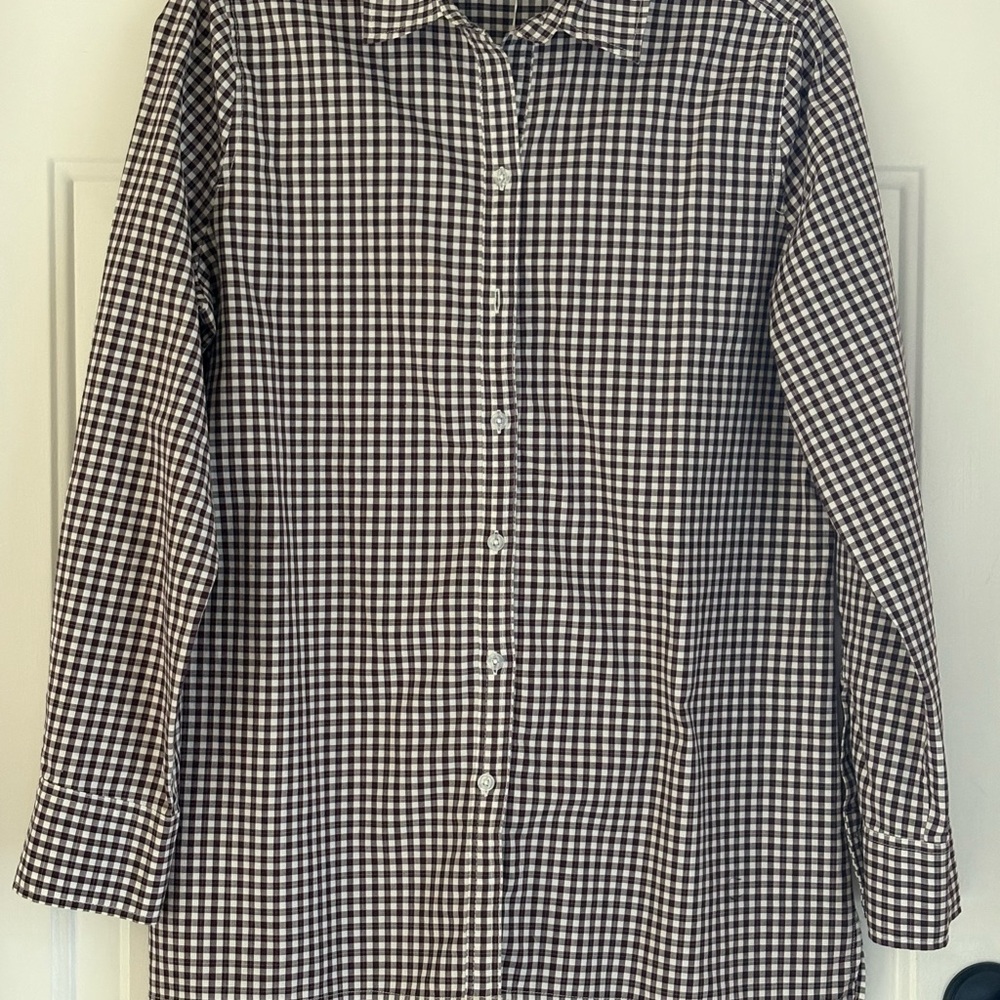 Tyler Boe Monochrome Gingham Blouse